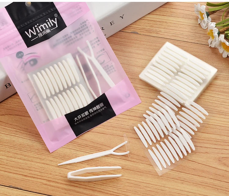 Double Eyelid Tape Invisible Stickers Double Eyelid Makeup Lace Transparent Self Adhesive Double Eye Tape Ladies Eye Makeup Tool