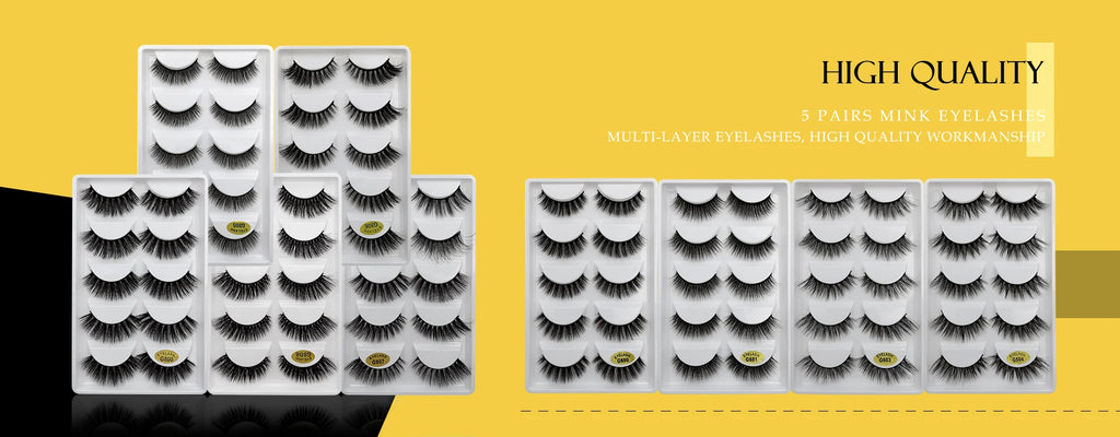 YSDO 3/10 Pairs Fox Eyelashes 3D Mink Natural Soft False Lashes Fluffy Soft eyelashes cat eye Extension Makeup Half Eyelashes