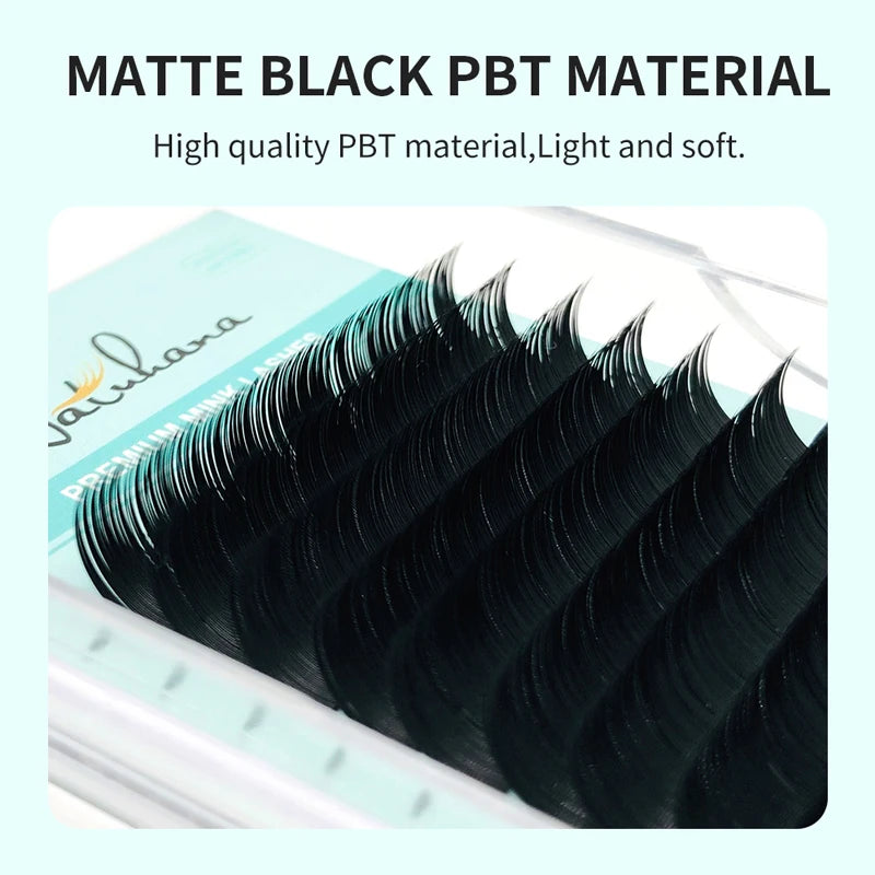 NATUHANA 16Rows B C cc D Eyelash Extensions Individual False Cilio Natural Soft Mink Lashes High Quality Matte Fake Eyelashes