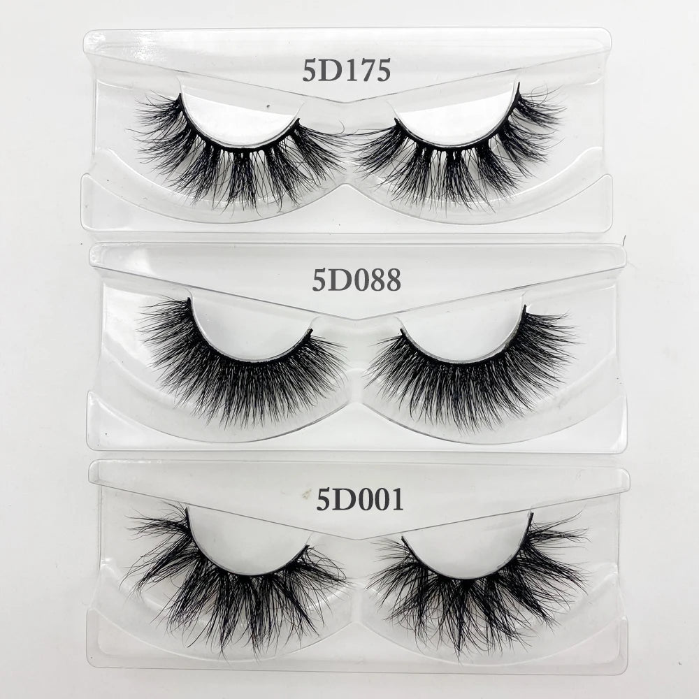 Wholesale Eyelashes 20/40/50/100pcs 5D Mink Lashes Natural Mink Eyelashes Wholesale False Eyelash Makeup Thick Fake Lash In Bulk