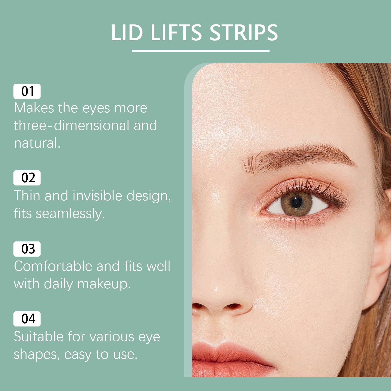 Eyelid Lift Strips Clear Shaping Big Eyes Lasting Invisible Natural Self-Adhesive Double Fold Eyelid Tape Sticker Makeup Tools