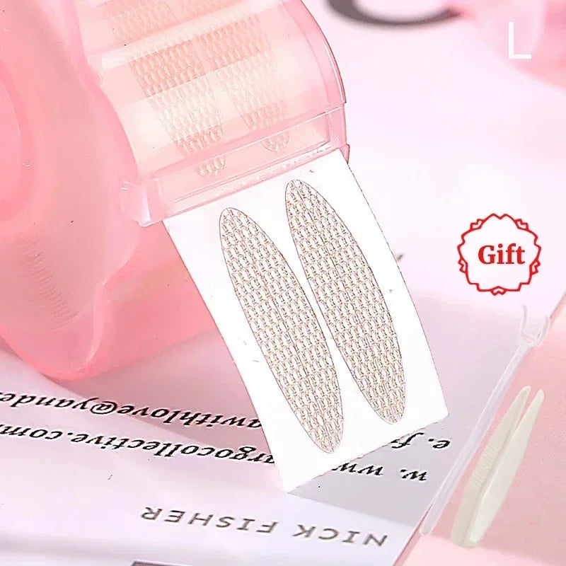 Women Natural Invisible Double Eyelid Stickers Fold Eyelid Stripes Eyelid Tapes Eye Lift Clear Beige Color Big Eyes Beauty Tools