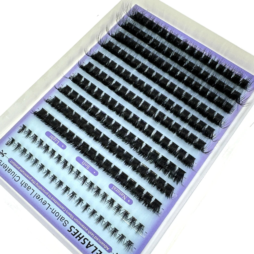 Wispy Lash Clusters with Spikes Salon-Like Eyelash Clusters DIY D Curve Cluster Eyelash Extensions Full Spiky Individual Lashes