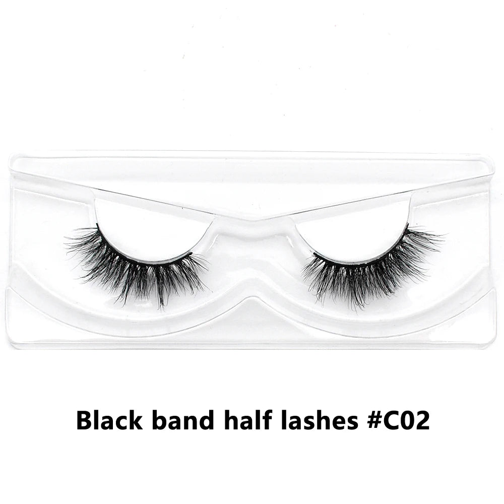 Bulk Items 10/30/60/100 Pairs Mink Half Lashes Natural Long Fluffy Wispy Half False Eyelashes Extension Lightweight Short Lashes