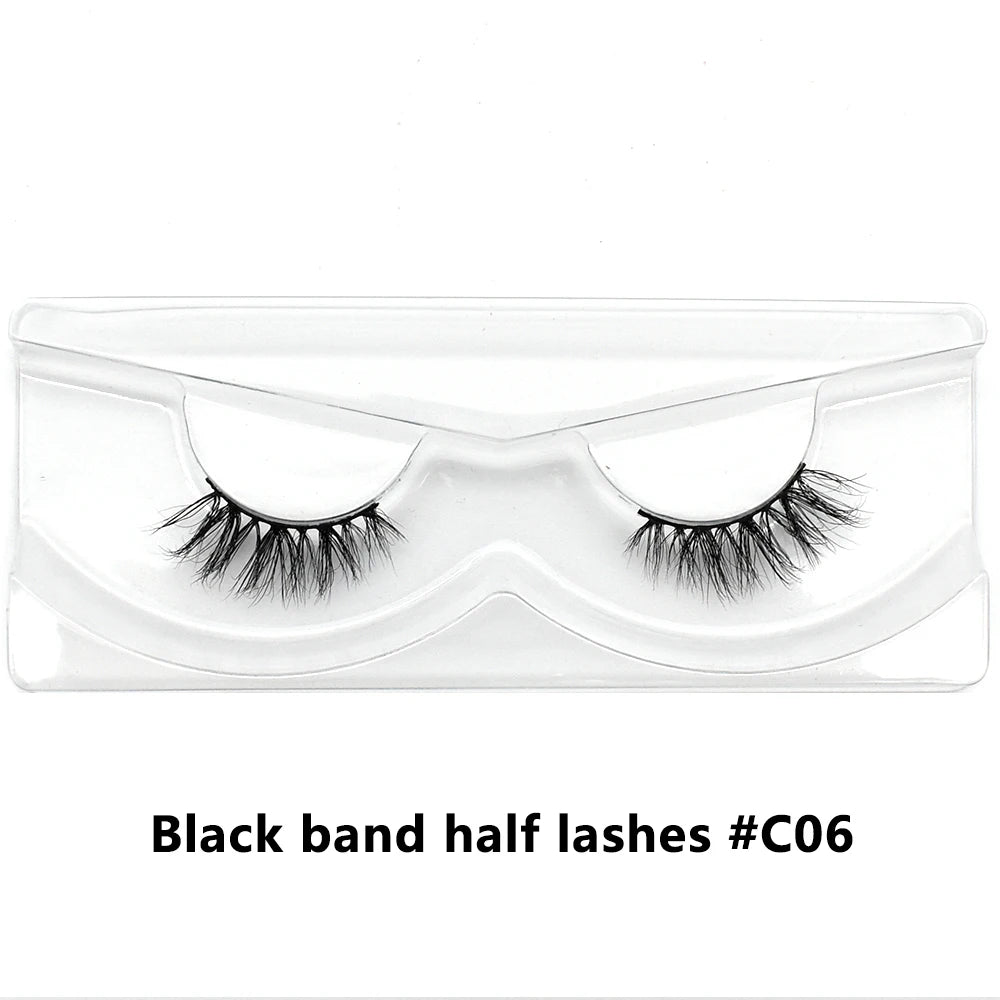 Bulk Items 10/30/60/100 Pairs Mink Half Lashes Natural Long Fluffy Wispy Half False Eyelashes Extension Lightweight Short Lashes