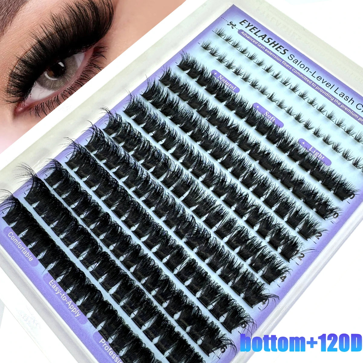 Wispy Lash Clusters with Spikes Salon-Like Eyelash Clusters DIY D Curve Cluster Eyelash Extensions Full Spiky Individual Lashes