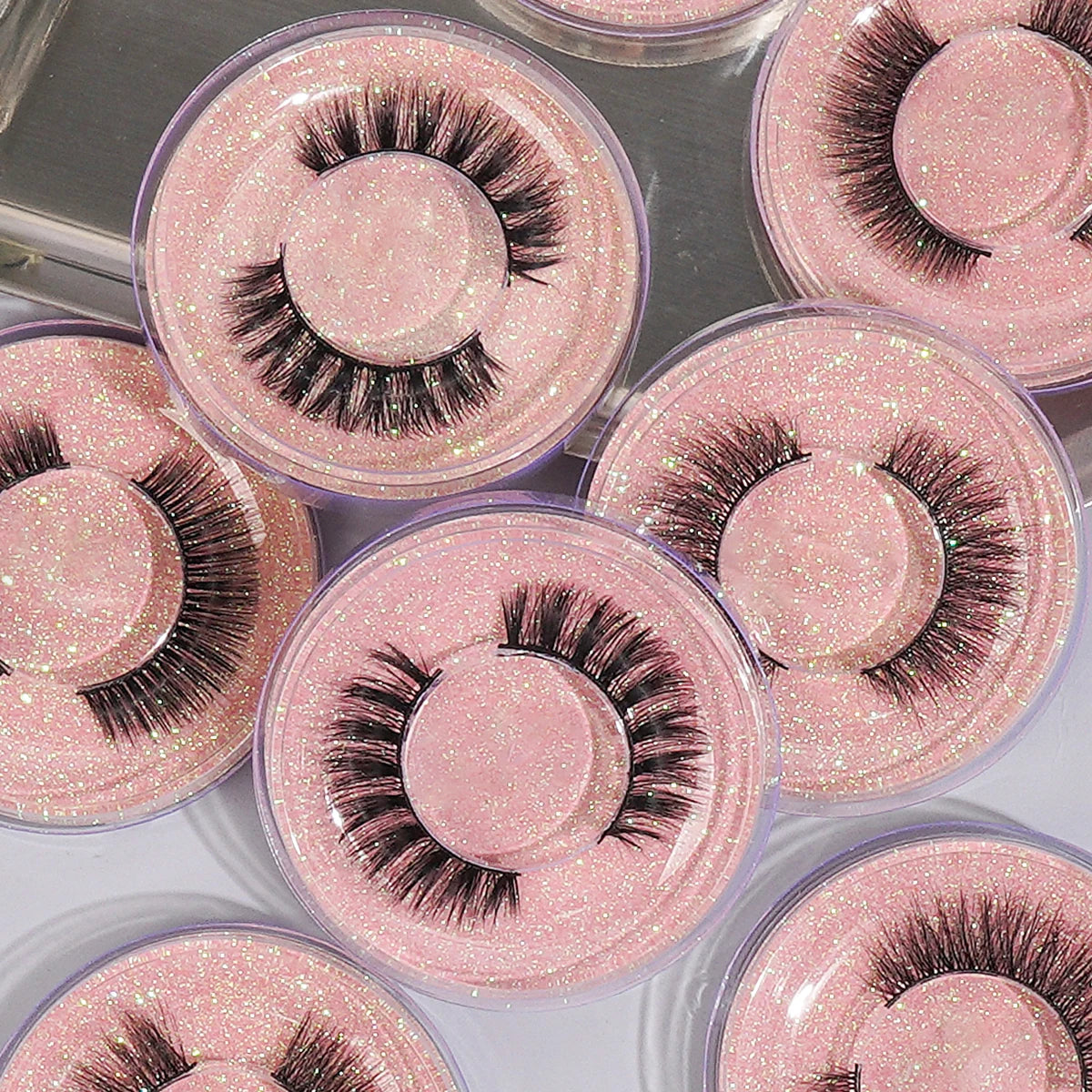 MAGEFY 20 Pairs False Eyelashes Mixed Style Curling Natural Reusable Portable Individual Packing Faux Lash Extension Beauty Kit