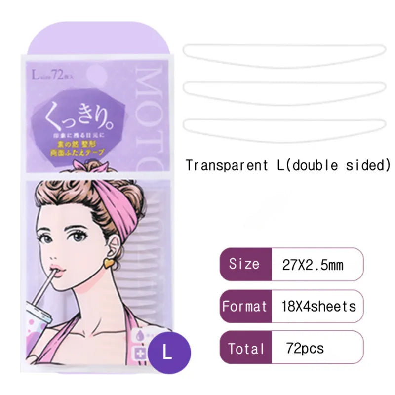 MOTONOZEN Double Eyelid Tape Sticker Invisible Fold Eyelid Paste Clear Beige Stripe Self-adhesive Natural Eye Makeup Tool