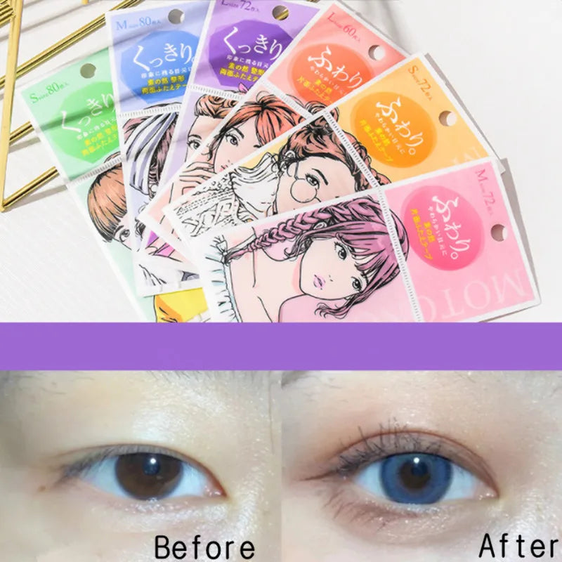 MOTONOZEN Double Eyelid Tape Sticker Invisible Fold Eyelid Paste Clear Beige Stripe Self-adhesive Natural Eye Makeup Tool