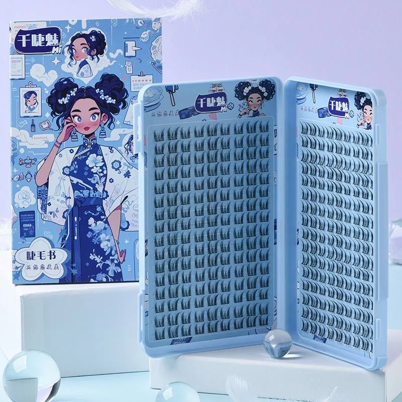 High-capacity Manga Lash Eyelash Book Natural Thick Long Reusable False Eyelash Individual Cluster Beauty Big Eyes Tool
