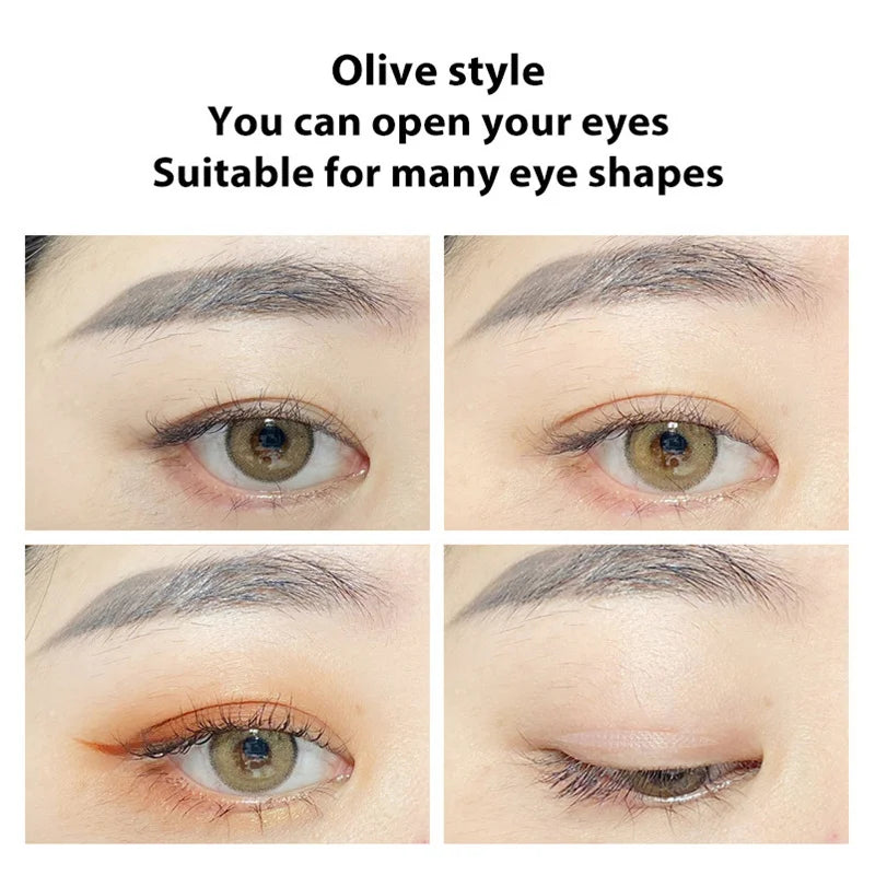 5pcs Natural Invisible Double Eyelid Stickers Self-adhesive Eyelid PasteClear Beige Stripe Fold Eye Beauty Tapes Makeup Tool