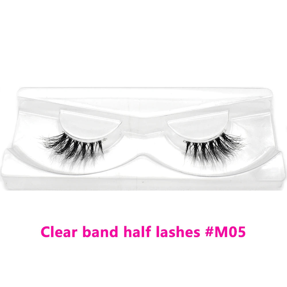 Bulk Items 10/30/60/100 Pairs Mink Half Lashes Natural Long Fluffy Wispy Half False Eyelashes Extension Lightweight Short Lashes