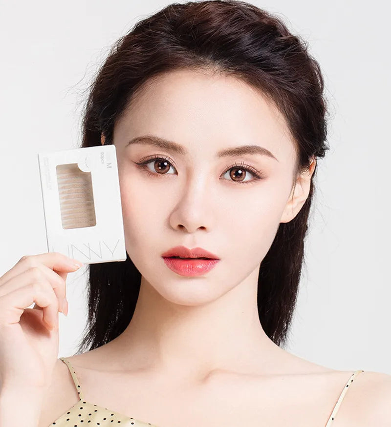 U N N Y Eyelid Tape Sticker Invisible Double Fold Eyelid Paste Beige Stripe Self-adhesive Natural Eye Tape Makeup Tool