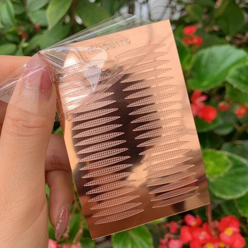 5pcs Natural Invisible Double Eyelid Stickers Self-adhesive Eyelid PasteClear Beige Stripe Fold Eye Beauty Tapes Makeup Tool