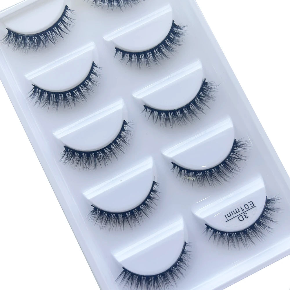 New 5 Pairs Natural 3D False Eyelashes Makeup Mink Eyelash Fake Eye Lashes Faux Cils Make Up Beauty Maquillaje Tools H13 Cat
