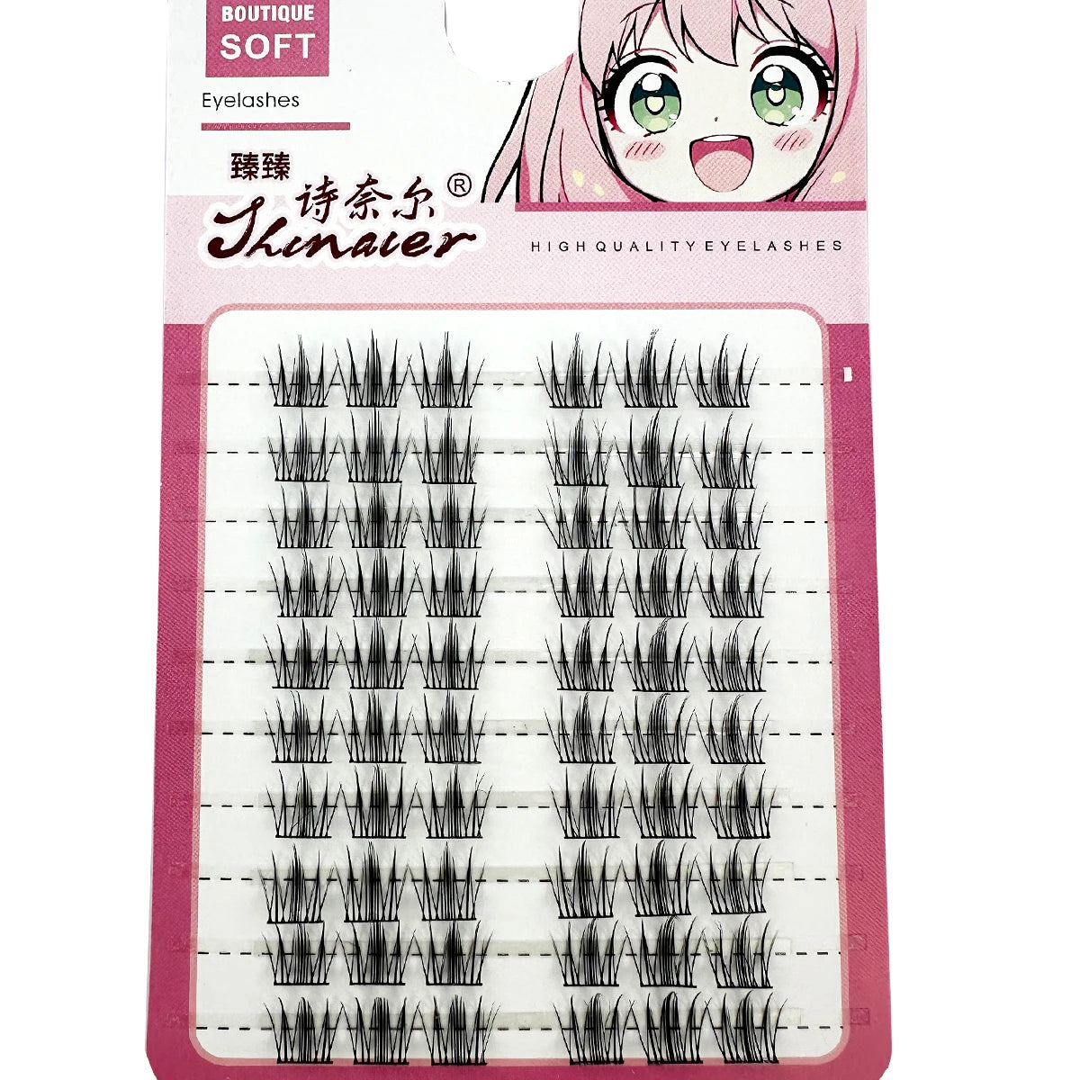 10Rows Individual Eyelashes DIY Eyelash Clusters Natural Fake Eyelashes Lash Clusters Manga Lashes Newbie Daily Eyelashes Makeup