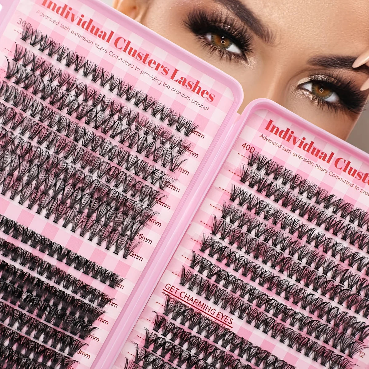 640 eyelash extensions - D-roll, 9-18mm, 30D-80D thickness, perfect for cat eyes, baby eyes, and natural styles