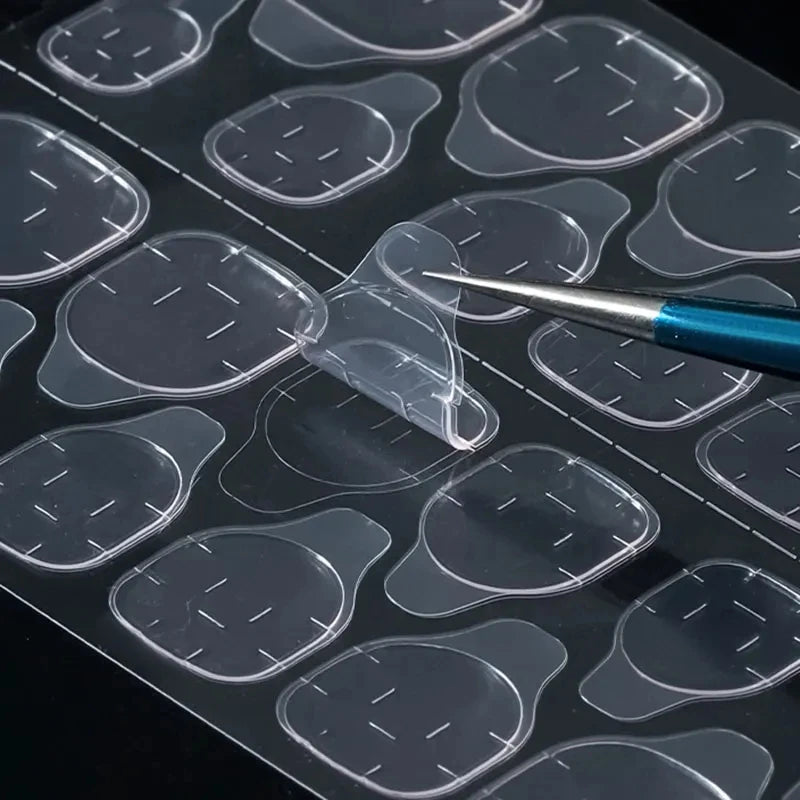 Double Side Nail Jelly Glue Transparent False Nail Art Adhesive Tape Glue Stickers DIY Reusable Manicur Nails Accessories