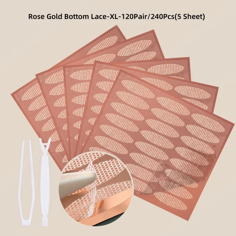 240/360Pcs Double Fold Eyelid Tape Sticker Lace Nature Clear Beige Stripe Self-adhesive Natural Eye Makeup Make Up with Tool