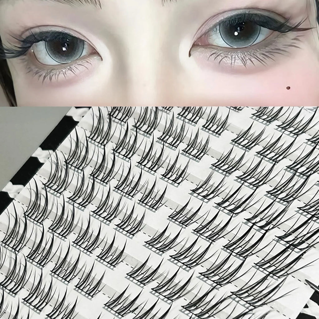 No Glue False Eyelashes Sexy Fox- eye's Natural long individual Clusters cat Fluffy Cluster Eyelash Charming makeup accessories