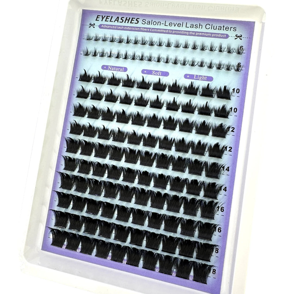 Wispy Lash Clusters with Spikes Salon-Like Eyelash Clusters DIY D Curve Cluster Eyelash Extensions Full Spiky Individual Lashes