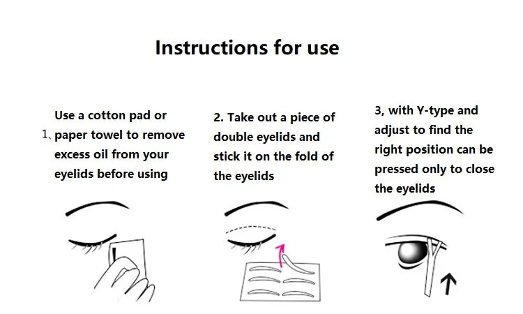 600PCS Patches for Drooping Eyelids Double Stickers Double Eyelids Tape Invisible Fallen Eyelids