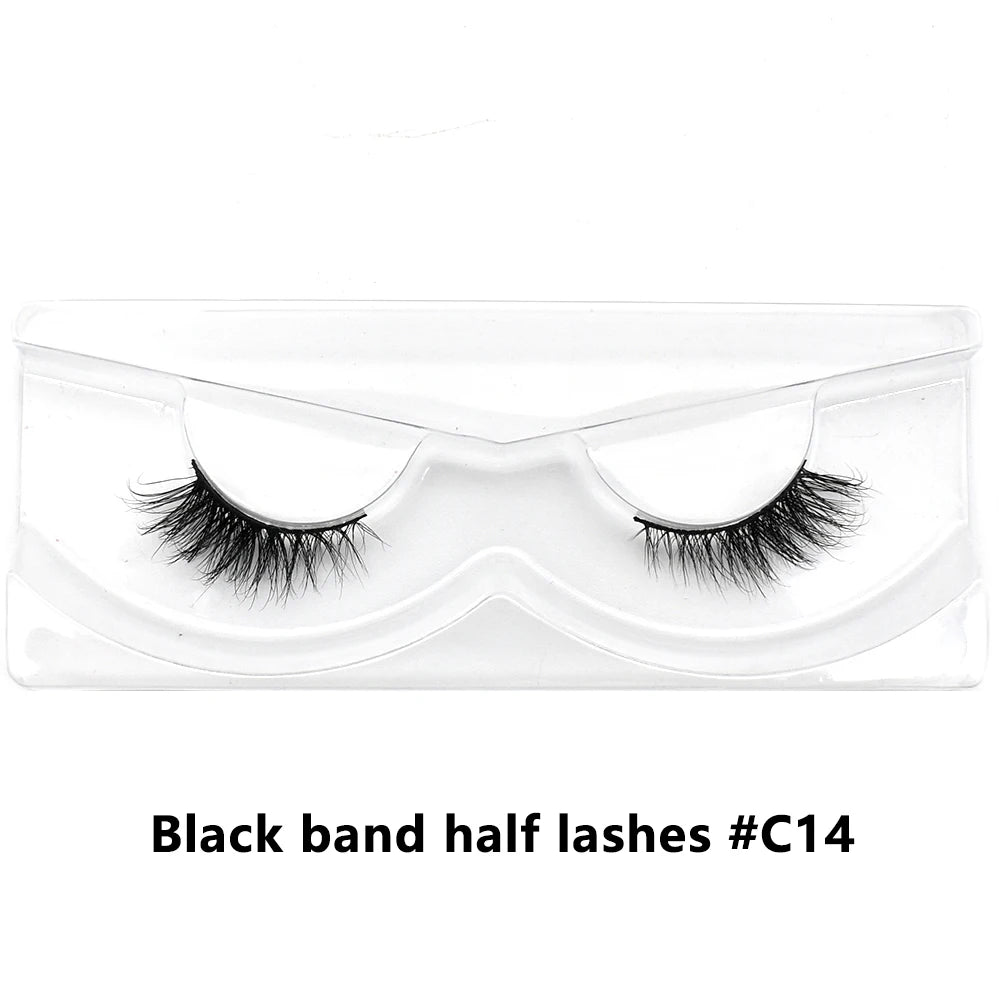 Bulk Items 10/30/60/100 Pairs Mink Half Lashes Natural Long Fluffy Wispy Half False Eyelashes Extension Lightweight Short Lashes
