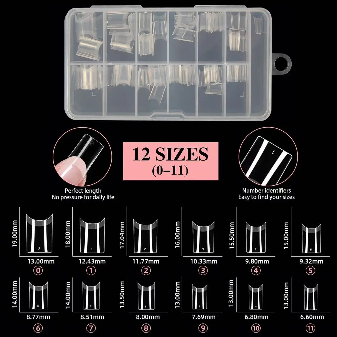 120 Short Almond-Shaped Oval Fake Nail Cutting Kit, Expandable and Complete Covering Nail Glue, French Ballet Shoe Style, Presse