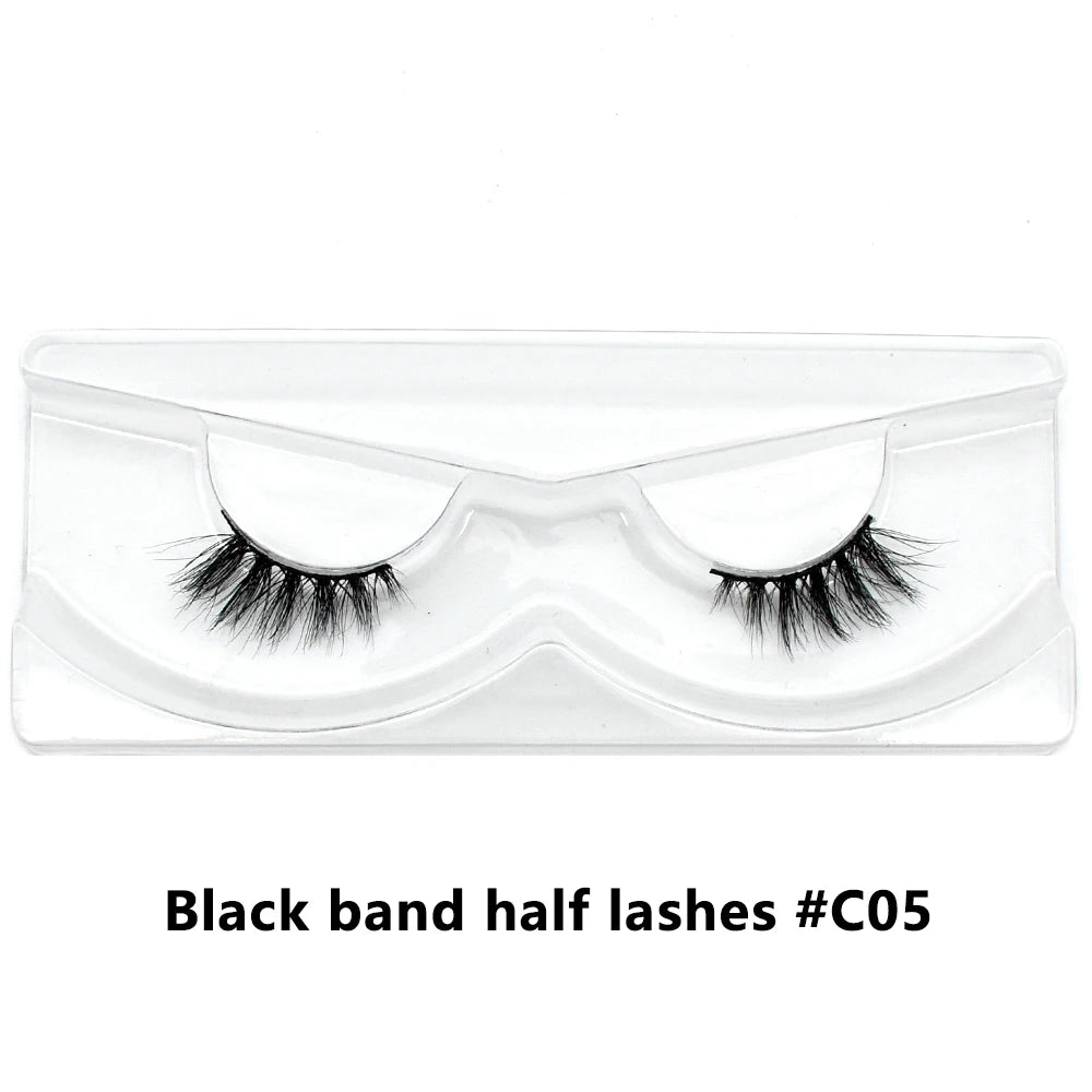Bulk Items 10/30/60/100 Pairs Mink Half Lashes Natural Long Fluffy Wispy Half False Eyelashes Extension Lightweight Short Lashes