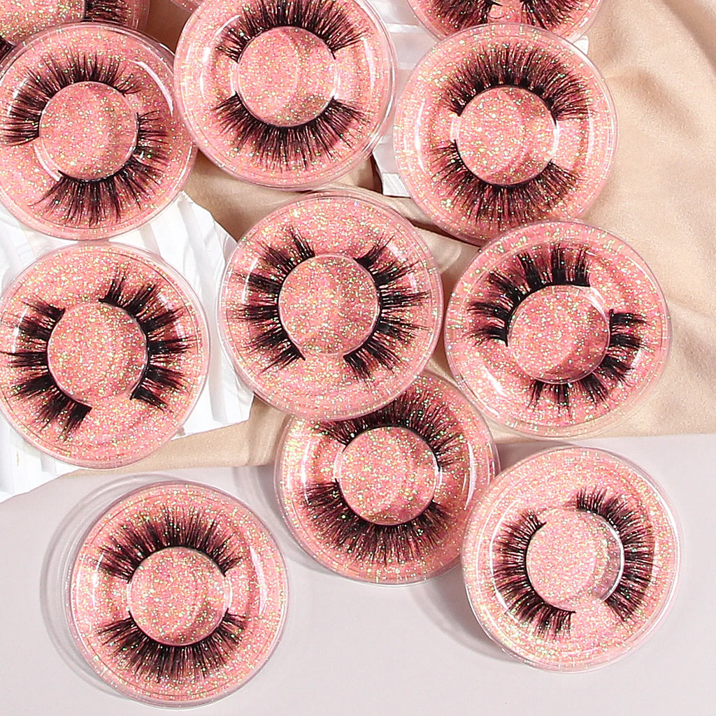 MAGEFY 20 Pairs False Eyelashes Mixed Style Curling Natural Reusable Portable Individual Packing Faux Lash Extension Beauty Kit
