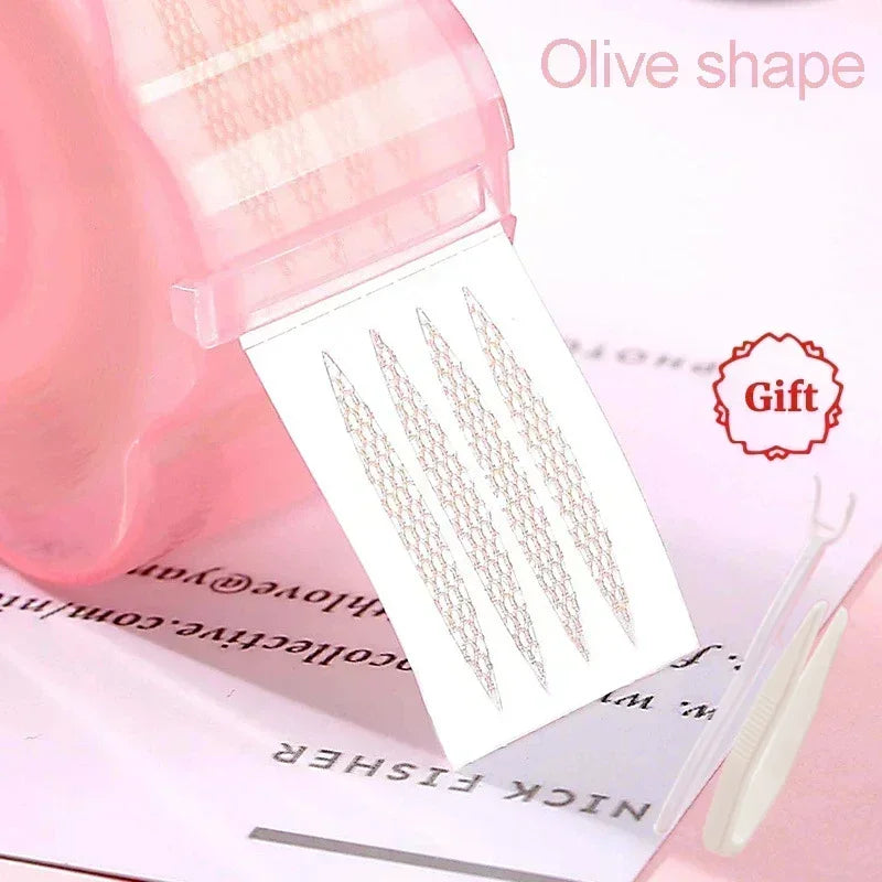 Women Natural Invisible Double Eyelid Stickers Fold Eyelid Stripes Eyelid Tapes Eye Lift Clear Beige Color Big Eyes Beauty Tools