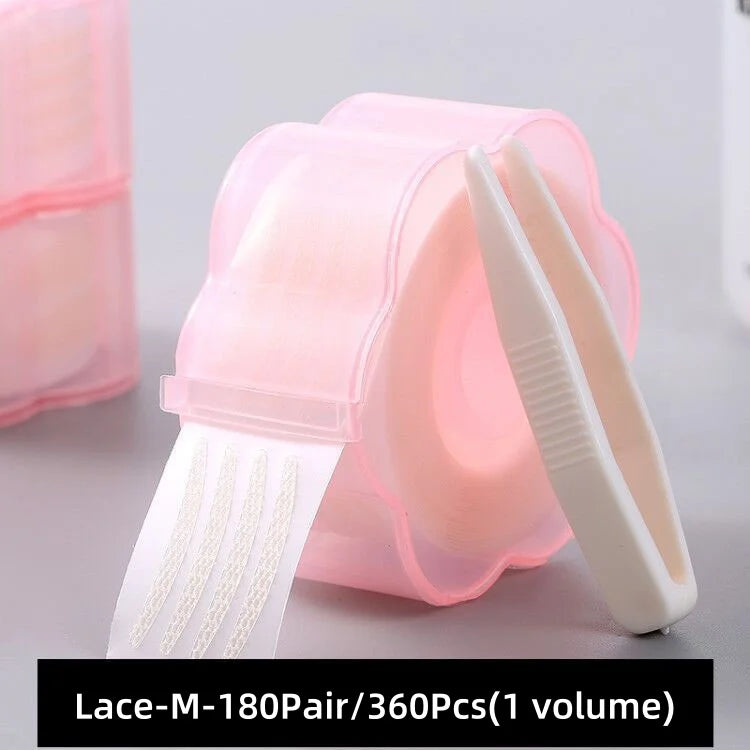 240/360Pcs Double Fold Eyelid Tape Sticker Lace Nature Clear Beige Stripe Self-adhesive Natural Eye Makeup Make Up with Tool