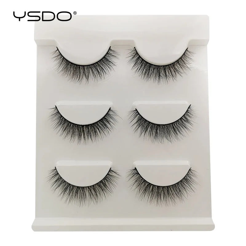 YSDO 3/10 Pairs Fox Eyelashes 3D Mink Natural Soft False Lashes Fluffy Soft eyelashes cat eye Extension Makeup Half Eyelashes