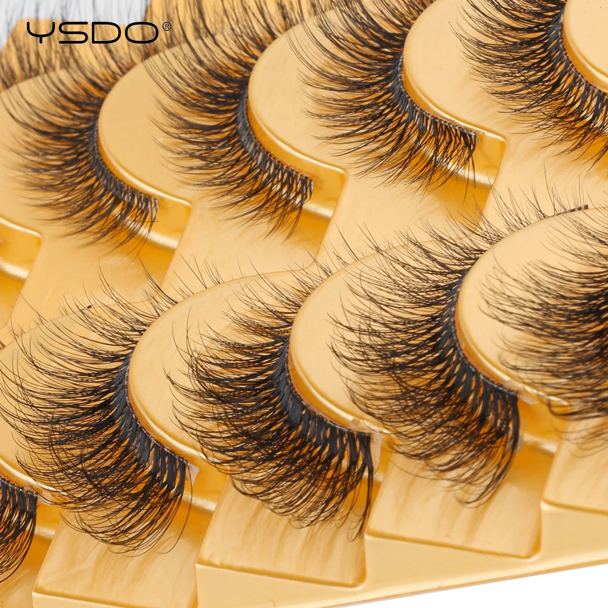 YSDO Natural Mink Eyelashes 3/6/10 Pairs Wispy Faux 3D Mink Lashes Short Fluffy Half False Eyelash Makeup Tools Cat Eye Lashes