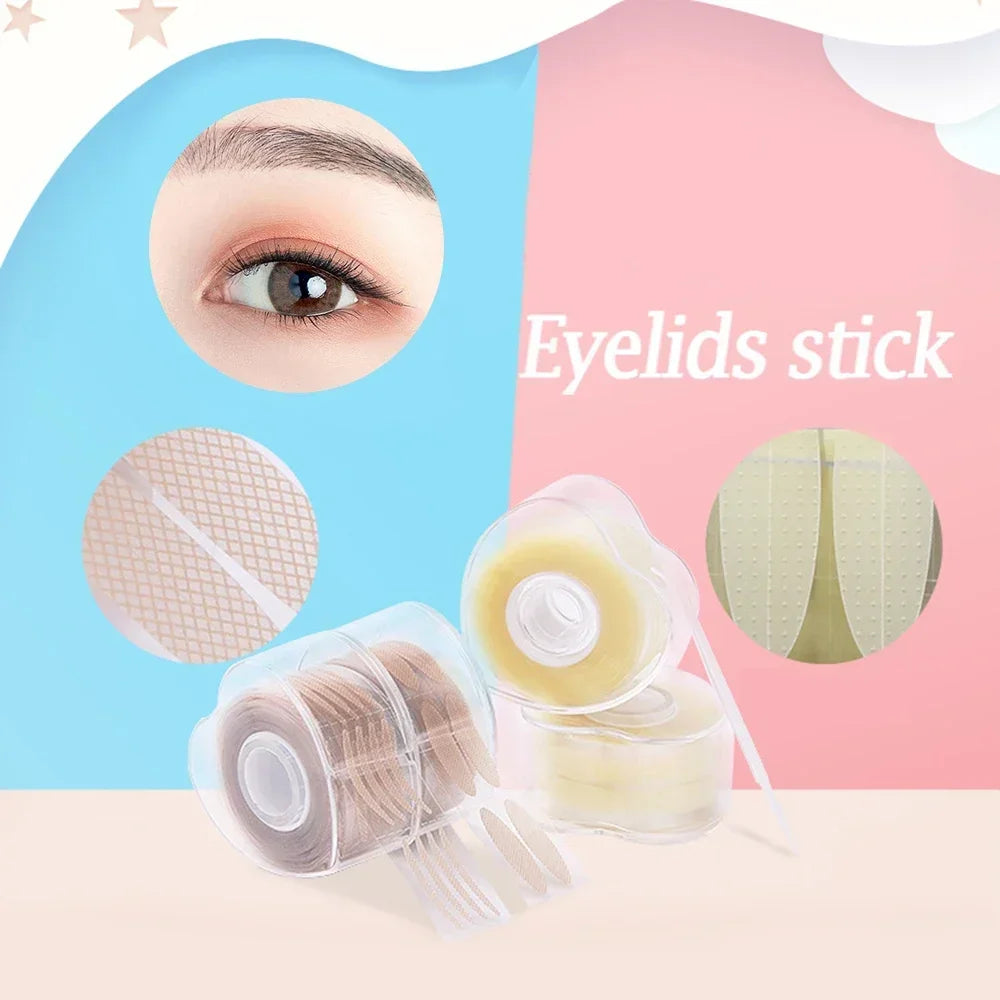 Women Natural Invisible Double Eyelid Stickers Fold Eyelid Stripes Eyelid Tapes Eye Lift Clear Beige Color Big Eyes Beauty Tools