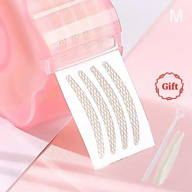 Women Natural Invisible Double Eyelid Stickers Fold Eyelid Stripes Eyelid Tapes Eye Lift Clear Beige Color Big Eyes Beauty Tools
