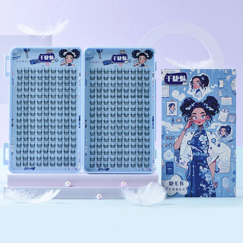 High-capacity Manga Lash Eyelash Book Natural Thick Long Reusable False Eyelash Individual Cluster Beauty Big Eyes Tool