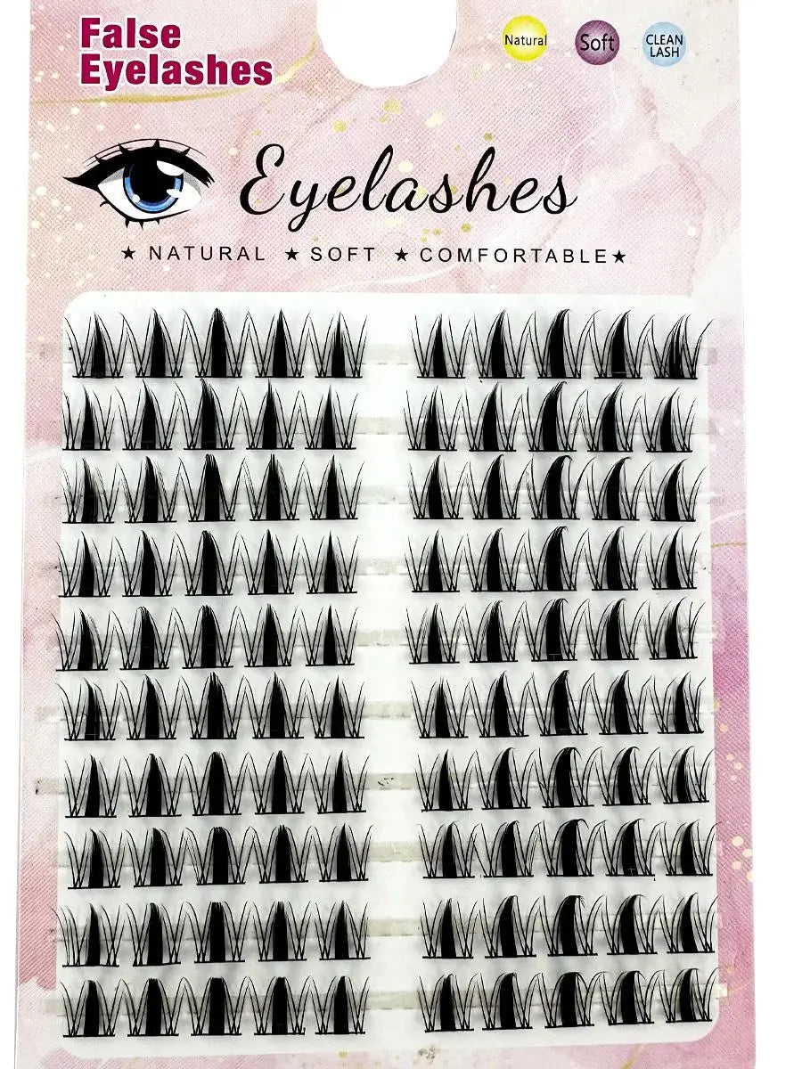 10Rows Individual Eyelashes DIY Eyelash Clusters Natural Fake Eyelashes Lash Clusters Manga Lashes Newbie Daily Eyelashes Makeup