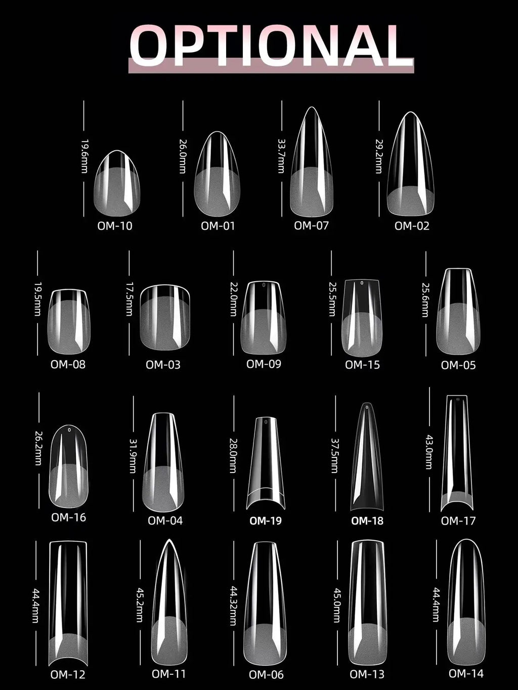 240pcs soft gel nail tips, half matte full coverage press-on nail tips almond square coffin french false nails thin front