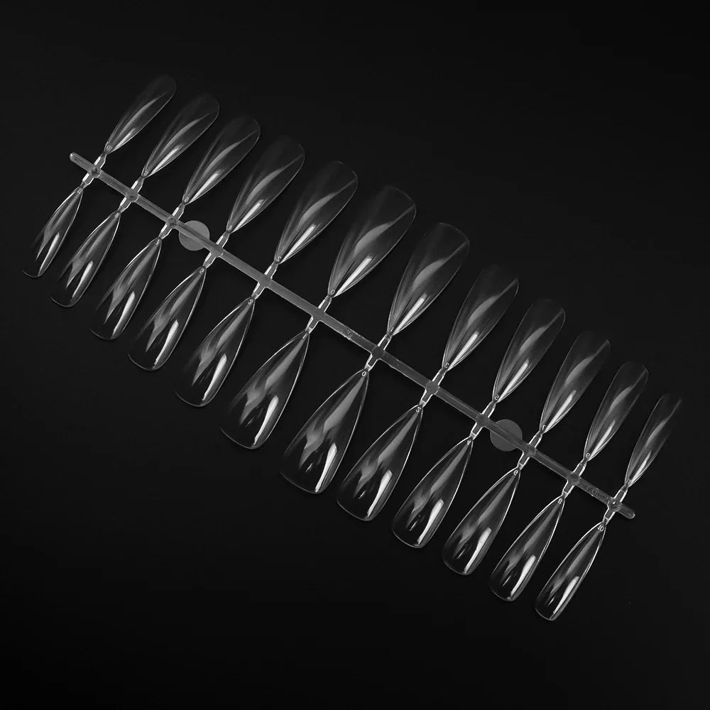 240pcs Ultra-thin Fake Nail Tips Extension Fully Transparent Artificial Press on Long Ballerinas Nails Art Tools False Nail Tips