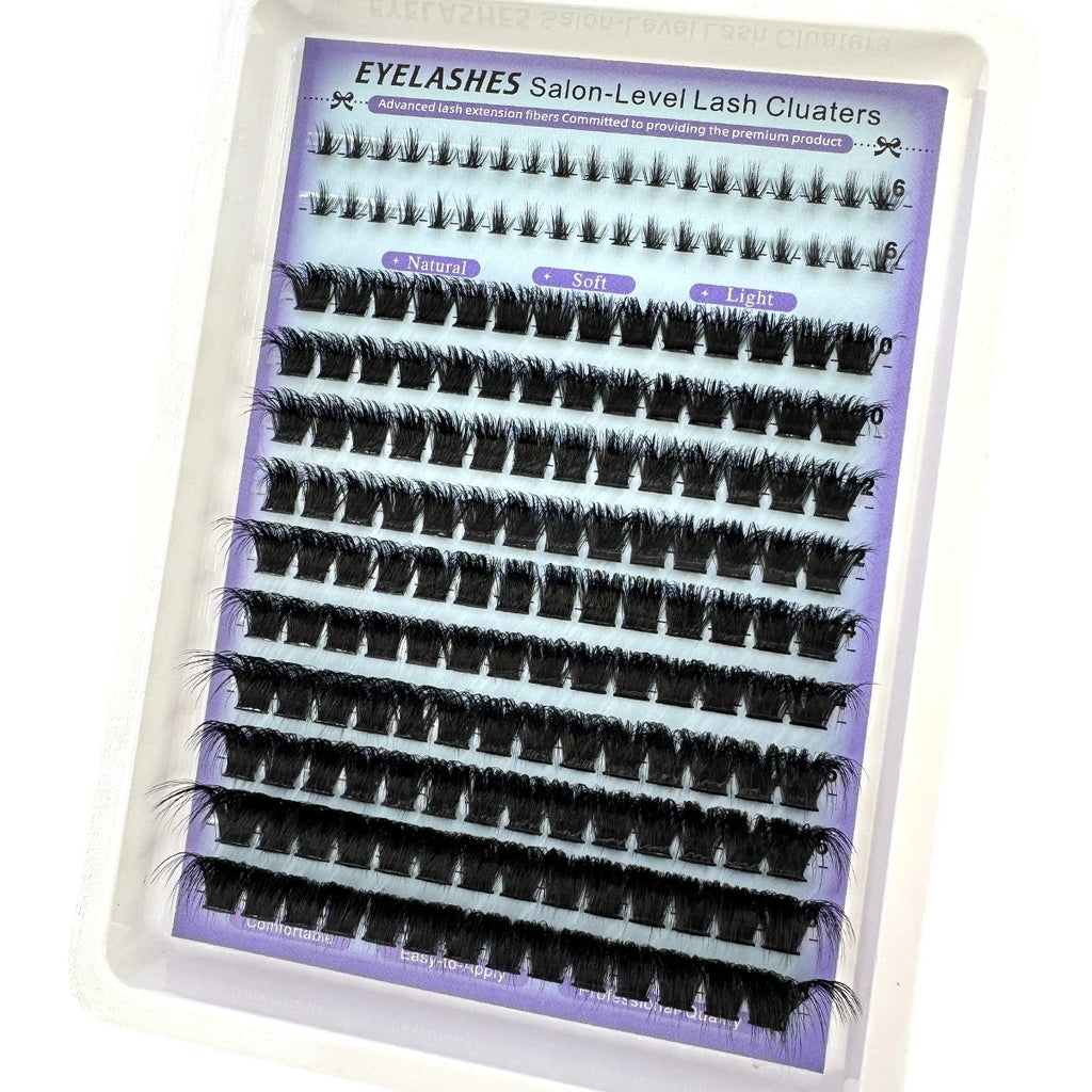 Wispy Lash Clusters with Spikes Salon-Like Eyelash Clusters DIY D Curve Cluster Eyelash Extensions Full Spiky Individual Lashes