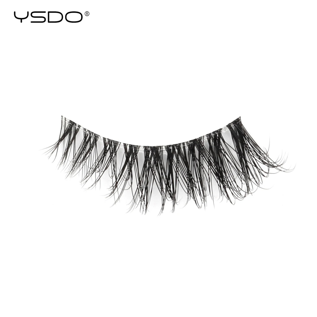 YSDO Natural Mink Eyelashes 3/6/10 Pairs Wispy Faux 3D Mink Lashes Short Fluffy Half False Eyelash Makeup Tools Cat Eye Lashes