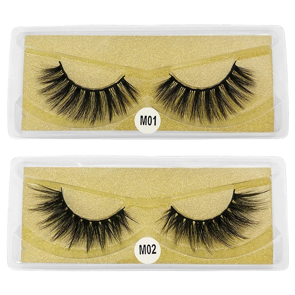30 Pairs 3d Mink Lashes Natural Mink Eyelashes Wholesale False Eyelash Makeup Thick Fake Lash In Bulk