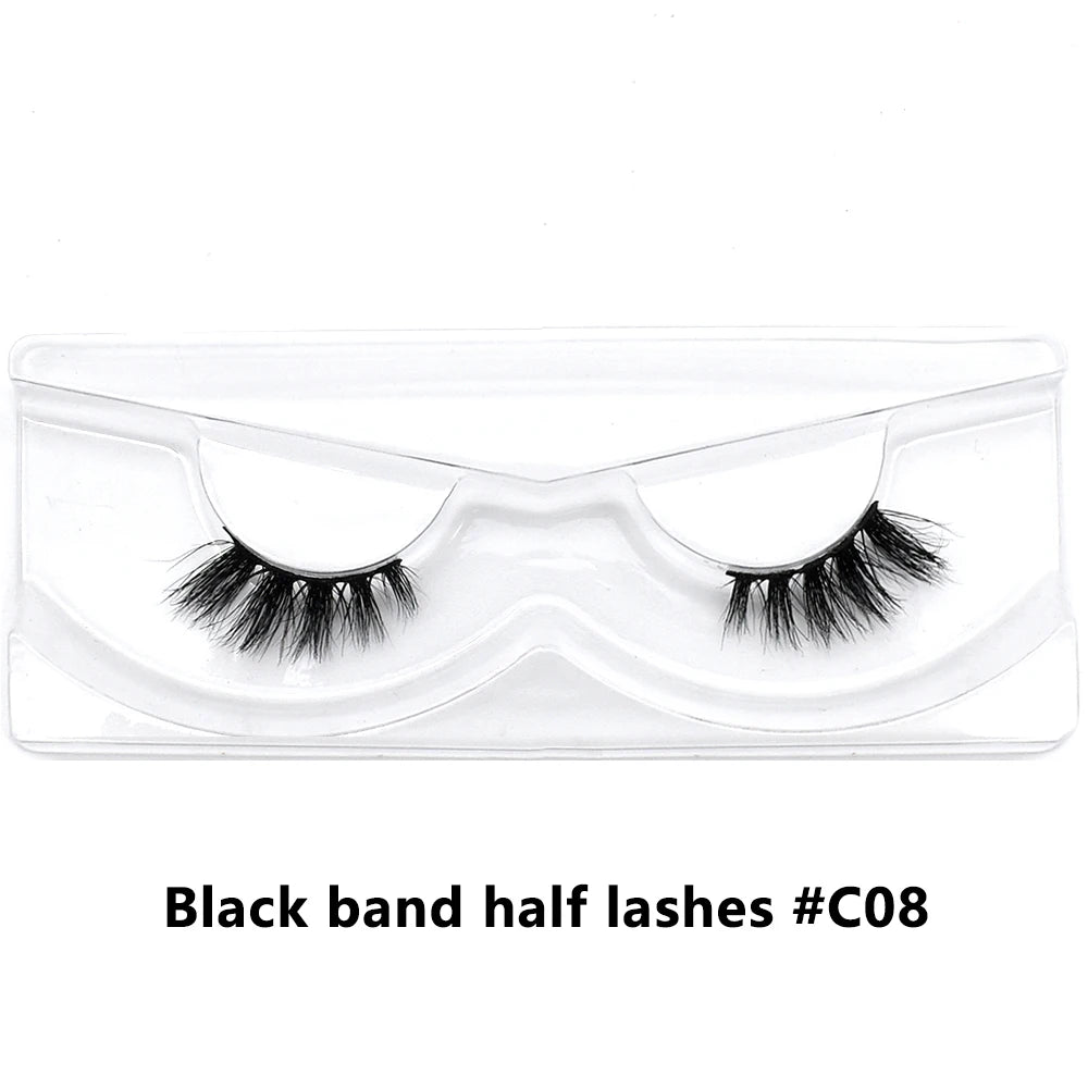 Bulk Items 10/30/60/100 Pairs Mink Half Lashes Natural Long Fluffy Wispy Half False Eyelashes Extension Lightweight Short Lashes