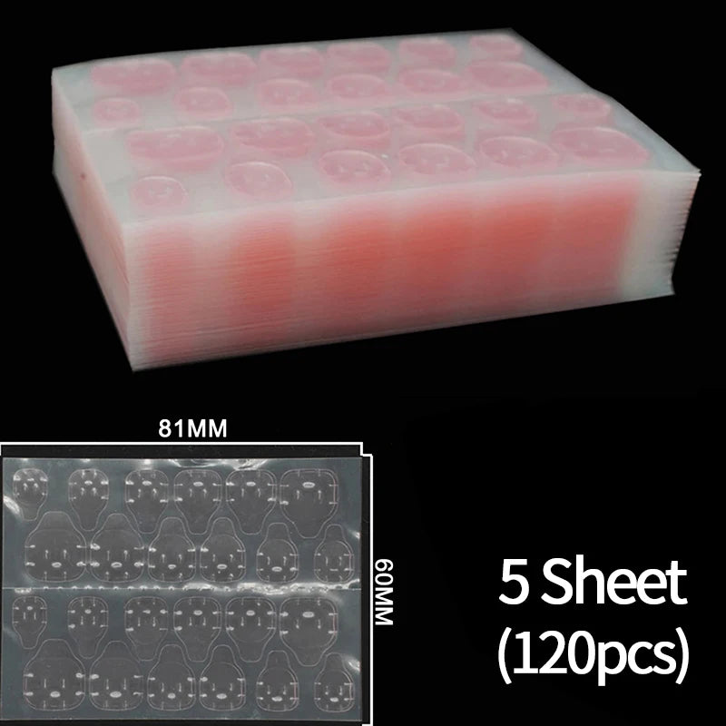 Double Side Nail Jelly Glue Transparent False Nail Art Adhesive Tape Glue Stickers DIY Reusable Manicur Nails Accessories
