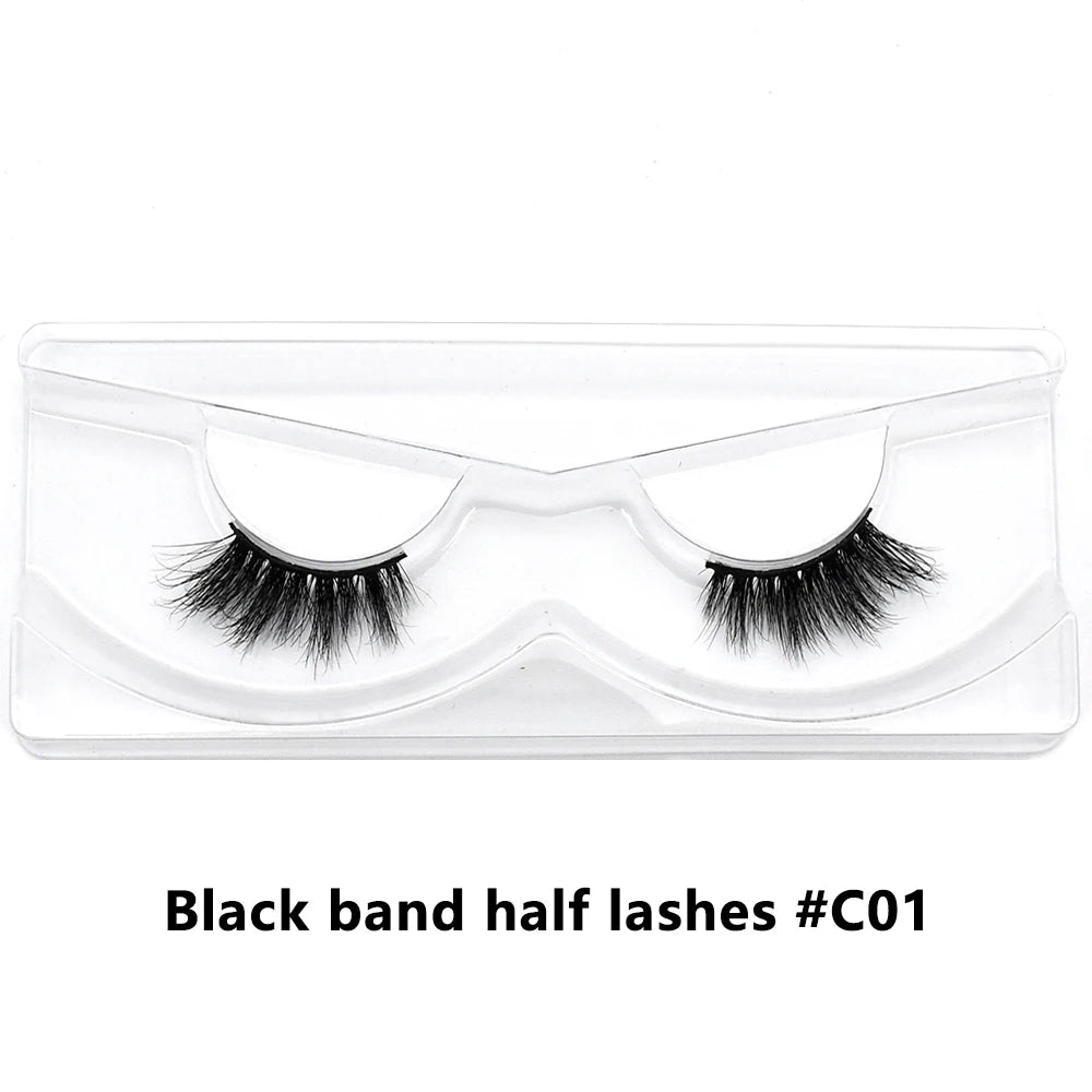Bulk Items 10/30/60/100 Pairs Mink Half Lashes Natural Long Fluffy Wispy Half False Eyelashes Extension Lightweight Short Lashes