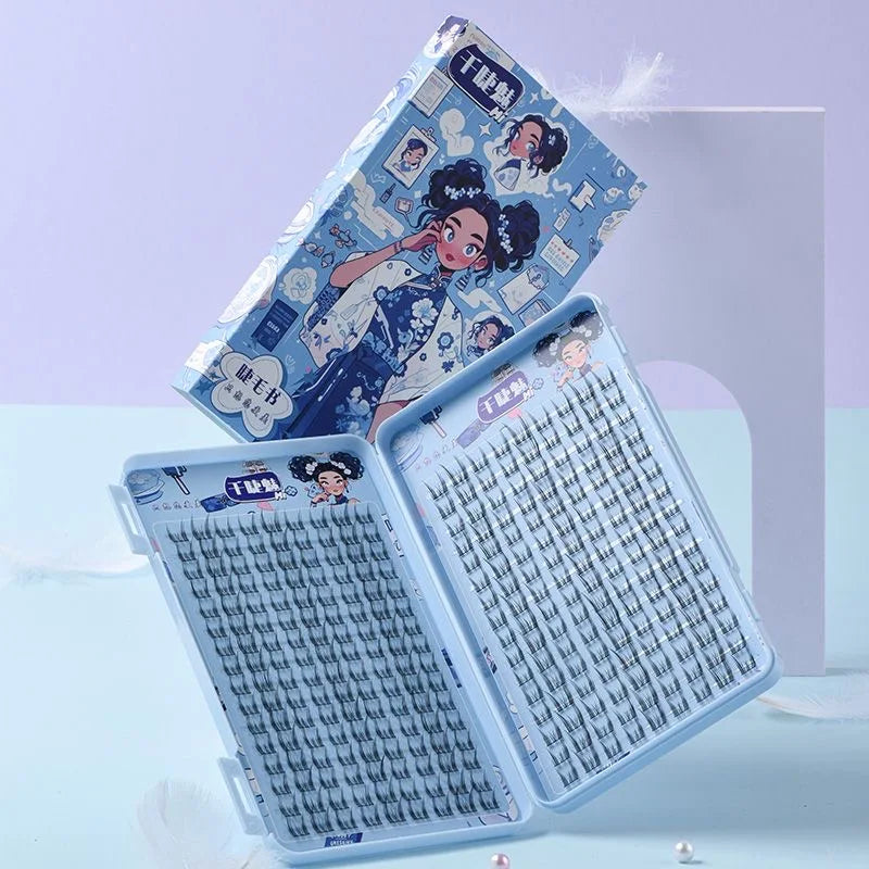 High-capacity Manga Lash Eyelash Book Natural Thick Long Reusable False Eyelash Individual Cluster Beauty Big Eyes Tool