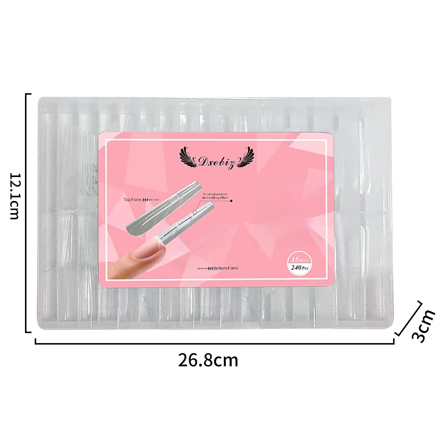 240pcs Nail Art Seamless Fine Dog Extension Free of Grinding Ultra-thin Frosted Nail Full Patch Sandwich Dual False Nail Tips