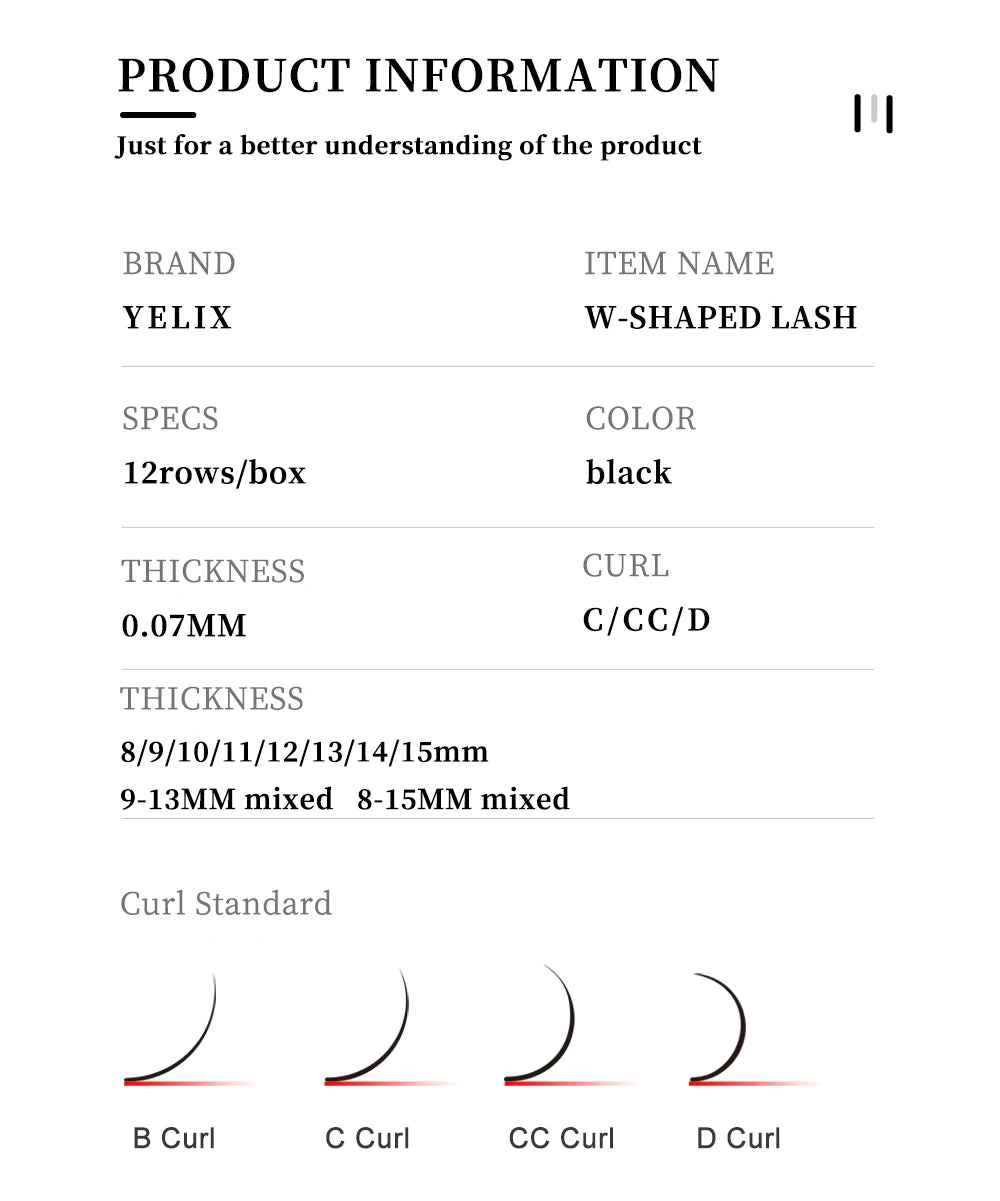 Yelix Cilios 5D W Shape Eyelash Extensions 4D/6D Premade Volume Fans Natural Soft Automatic Flowering Lash Makeup Supplies