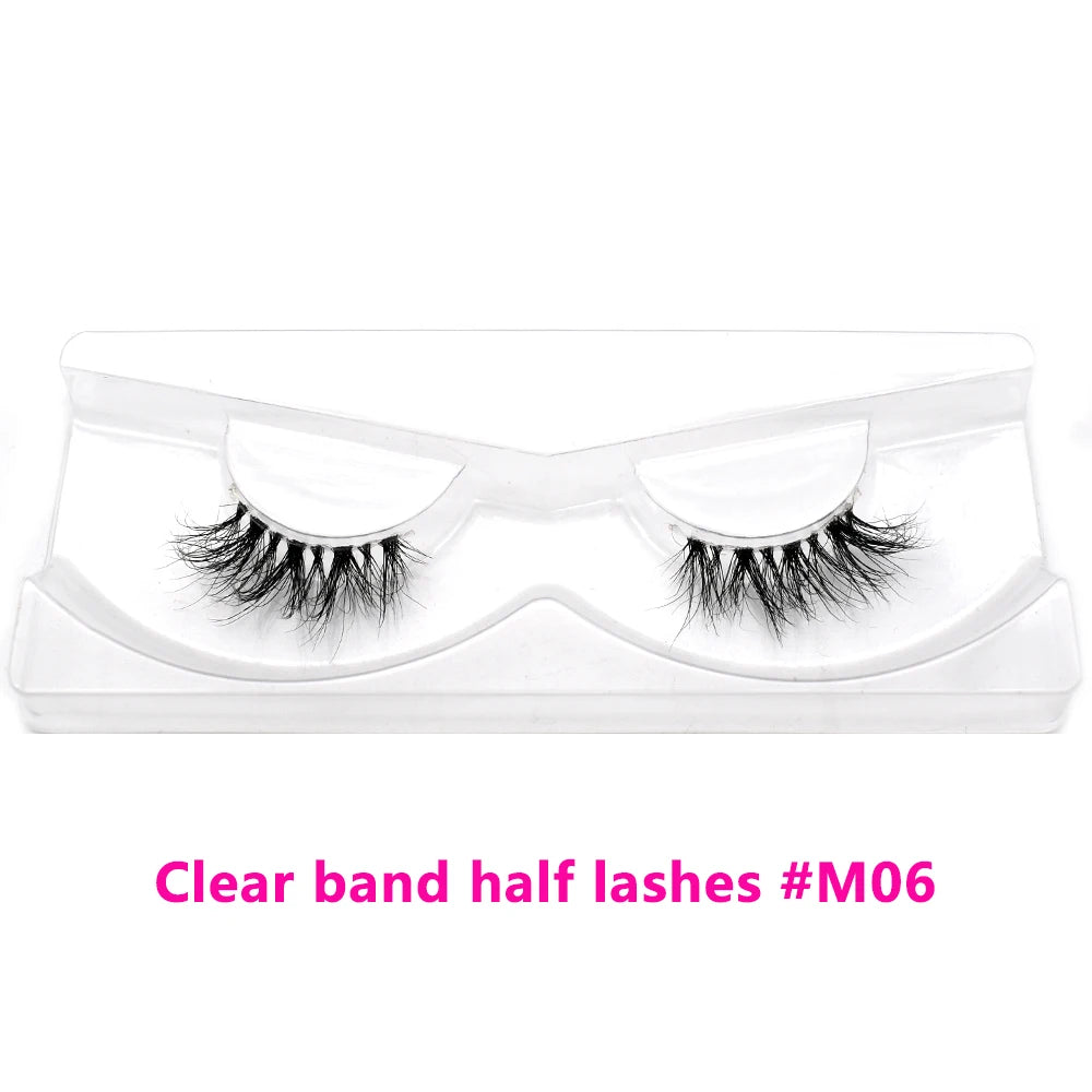 Bulk Items 10/30/60/100 Pairs Mink Half Lashes Natural Long Fluffy Wispy Half False Eyelashes Extension Lightweight Short Lashes